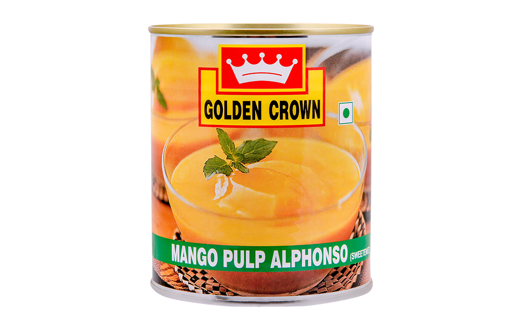 Golden Crown Mango Pulp Alphonso (Sweetened)    Tin  850 grams